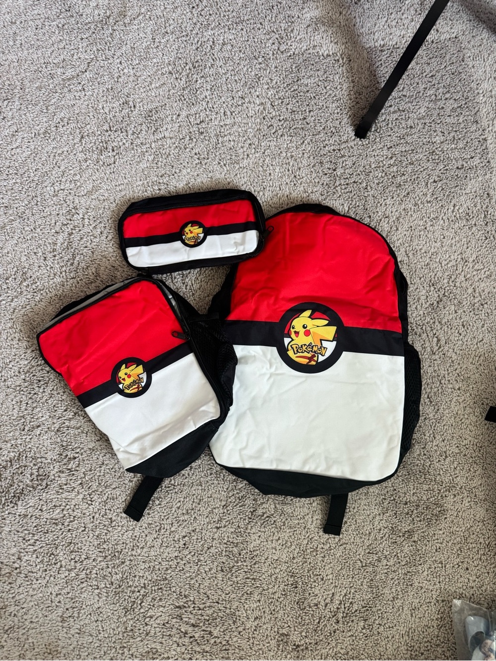 New Back to school-three piece set Kids Backpack  with Pokémon